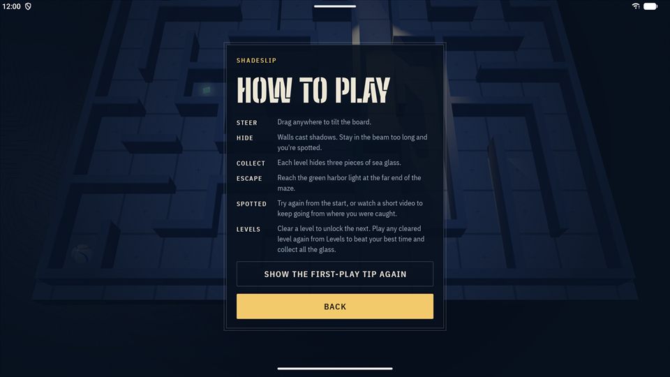 How to play, on a tablet.